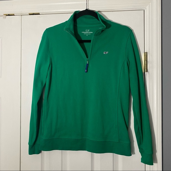 Vineyard Vines Tops - Vineyard Vines Quarter Zip Pullover Sweatshirt in Green